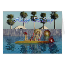 Birthday card, Moonies Cutie Pie pool collection