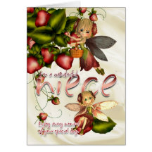 Birthday Card - Niece - Moonies Cutie Pie Fairies