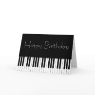 Birthday Card - Piano Keyboard Keys