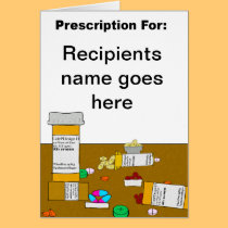 Birthday Card Prescription cards