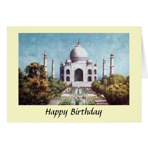 Birthday Card Taj Mahal, Agra, India Zazzle