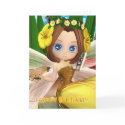 Birthday card with moonies cutie Fall Fairy by moonlake Birthday card with moonies cutie Fall Fairy