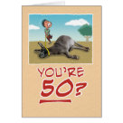 postcard - A funny birthday card for someone who's celebrating their 50th birthday. And you just know that frosts their ass.