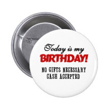 Birthday Cash Accepted Pins