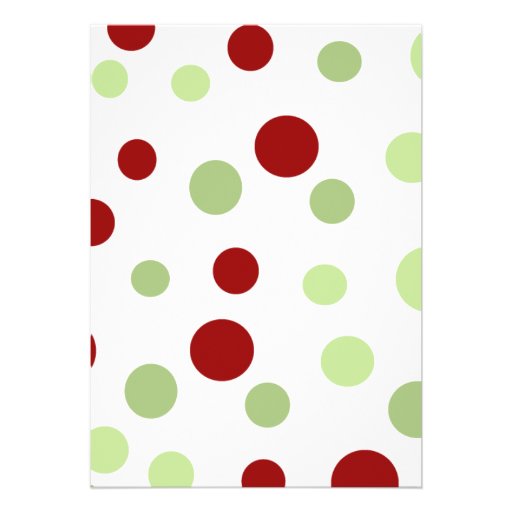 Birthday Chic Retro Dots Spots Red Green Invitations