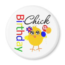 Birthday Chick 13 Years Old magnets by chicktshirts Birthday Chick 13 Years Old magnets