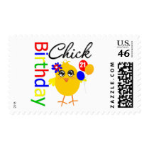 Birthday Chick 21 Years Old Postage