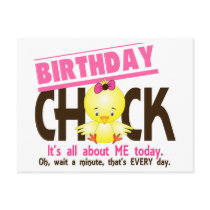 Birthday Chick 3 postcards by chicktees Birthday Chick 3 postcards