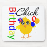 Birthday Chick 5 Years Old Mousepads