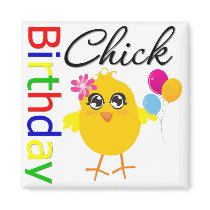Birthday Chick magnets by chicktshirts Birthday Chick magnets
