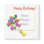 Birthday Chicken and Balloons (photo frame) Refrigerator Magnets