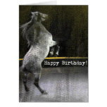 Birthday Circus Horse Lace Texture Card
