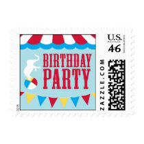 Birthday Circus Postage Stamp