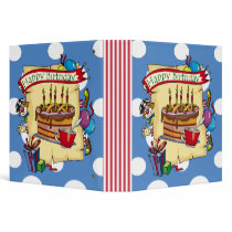 Birthday Clown Cake Avery Binder by birthday_gifts Birthday Clown Cake Avery Binder
