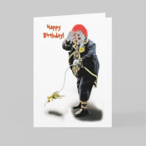 Birthday Clown Card (White) cards