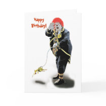 Birthday Clown Card (White) by sruhs Birthday Clown Card (White)