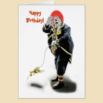 Birthday Clown Card (White) cards