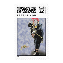 Birthday Clown Postage stamps by sruhs Birthday Clown Postage stamps