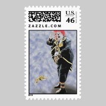 Birthday Clown Postage stamps stamps