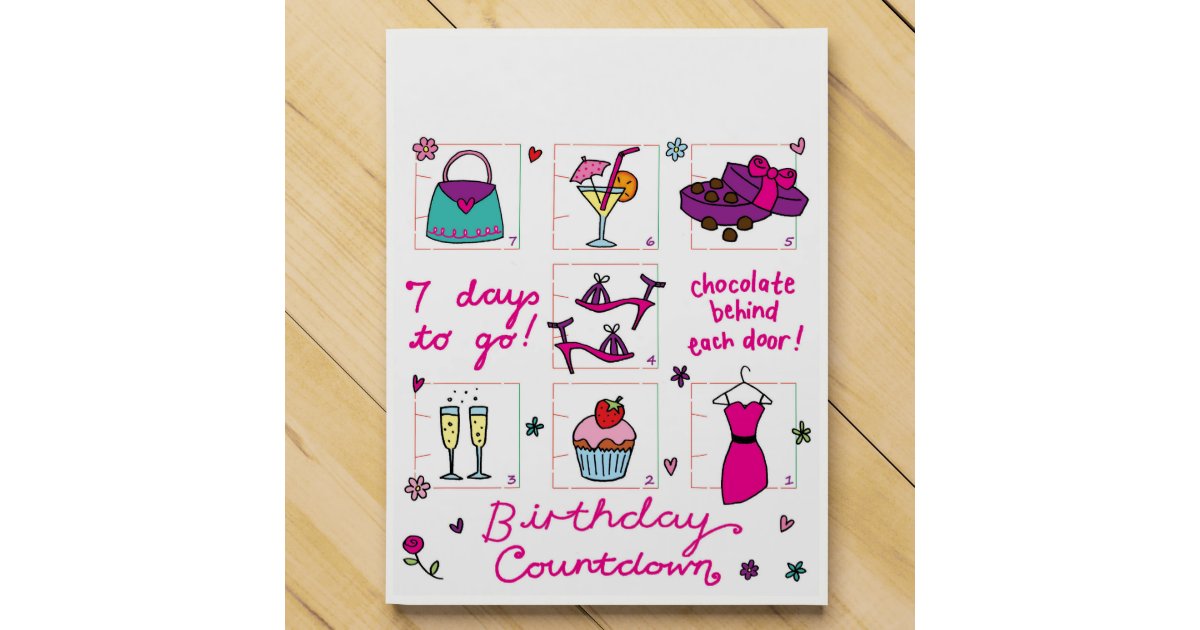 Birthday Countdown Calendar | Zazzle