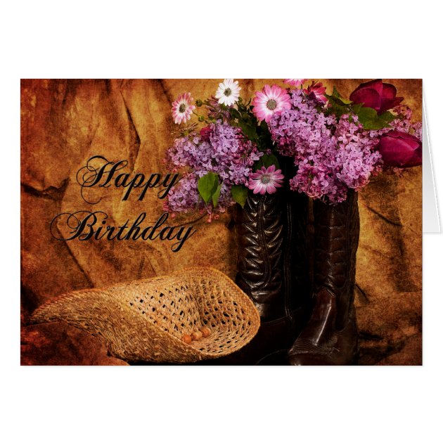 Birthday - Country Western Style - Girls Card | Zazzle