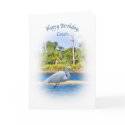 Birthday,  Cousin, Great Egret cards