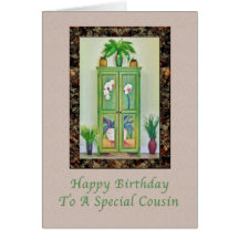 Birthday, Cousin, Still Life with Antique Cabinet Cards