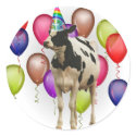 Cow Party Envelope Seals