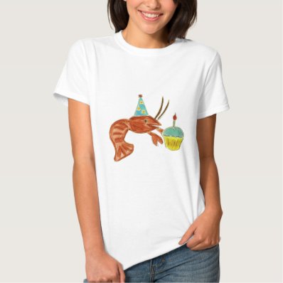 Birthday Crawfish Cupcake T Shirt