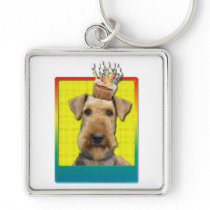 Birthday Cupcake - Airedale Keychains
