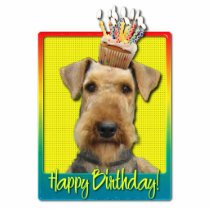 Birthday Cupcake - Airedale Photo Sculptures