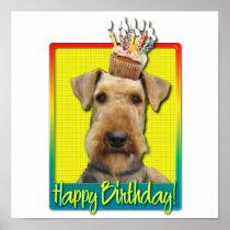 Birthday Cupcake - Airedale Print