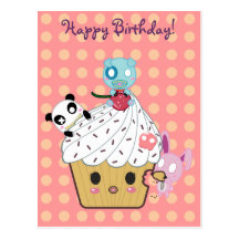 Birthday Cupcake Attack! Postcard