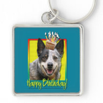 Birthday Cupcake - Australian Cattle Dog Keychains