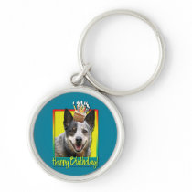 Birthday Cupcake - Australian Cattle Dog Keychain