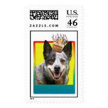 Birthday Cupcake - Australian Cattle Dog Postage Stamps