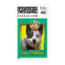 Birthday Cupcake - Australian Cattle Dog Postage Stamps