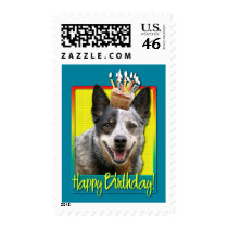 Birthday Cupcake - Australian Cattle Dog Stamp