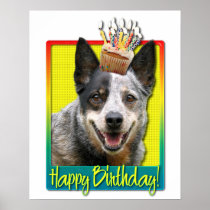 Birthday Cupcake - Australian Cattle Dog Print