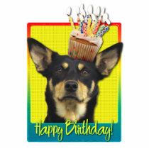 Birthday Cupcake - Australian Kelpie - Jude Cut Out