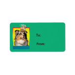 Birthday Cupcake - Australian Shepherd - Dustine Address Label