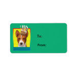 Birthday Cupcake - Basenji Custom Address Label
