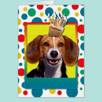 Birthday Cupcake Beagle cards