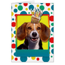 Birthday Cupcake Beagle Cards