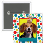 Birthday Cupcake - Beagle Pinback Buttons