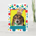 Birthday Cupcake - Beagle Puppy - Chloe Greeting Cards