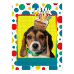 Birthday Cupcake - Beagle Puppy - Chloe Post Card