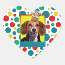 Birthday Cupcake Beagle Sticker