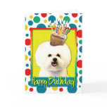 Birthday Cupcake - Bichon Frise Greeting Card