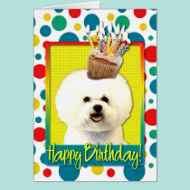 Birthday Cupcake - Bichon Frise cards